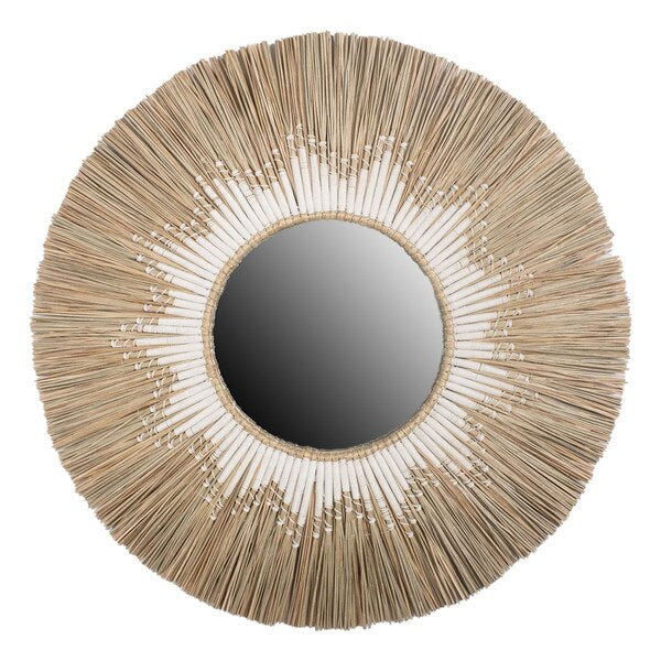 Sadira Seagrass Round Mirror