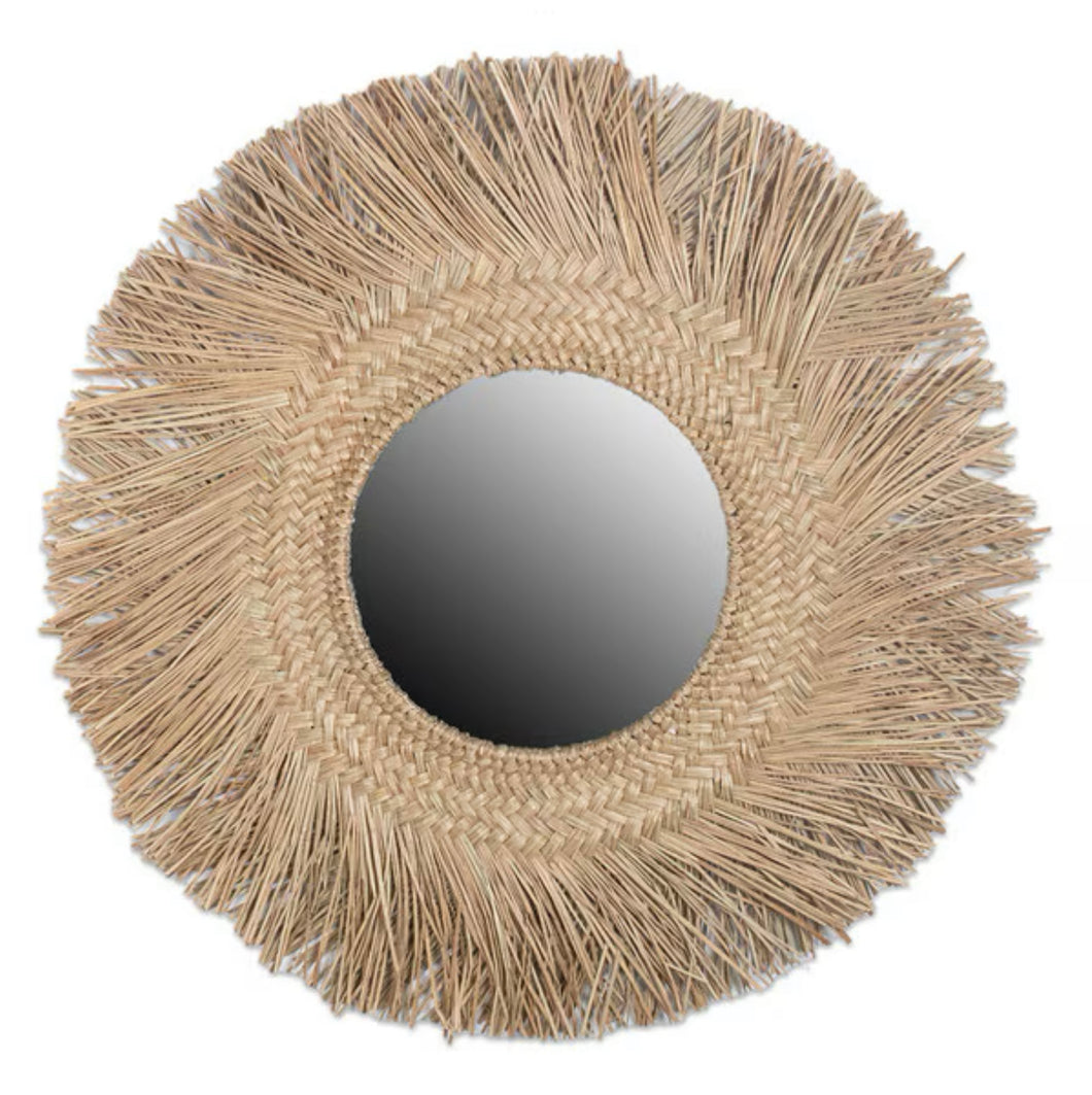 Cade Angled Brush Edge Braided Seagrass Mirror