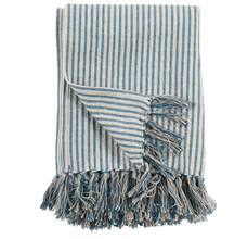 Load image into Gallery viewer, TC Balboa Blue/Natural Throw

